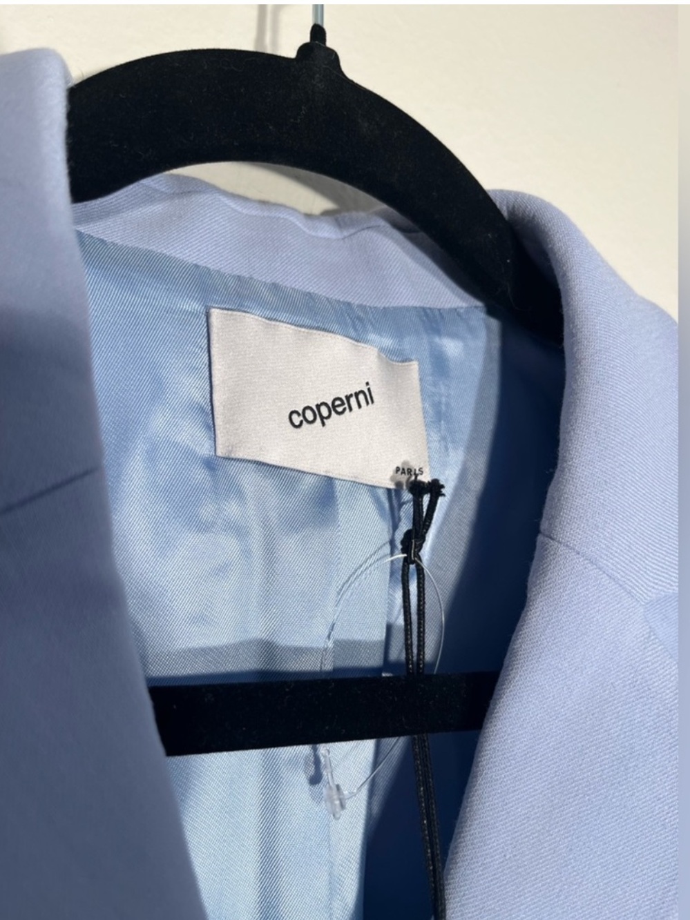 $1,150 MRSP | Coperni | Twisted Cut Out Tailored Jacket | Pale Lavender | US 10 - Picture 9 of 16